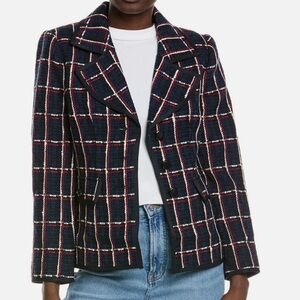 NWOT Favorite Daughter Women’s Classic Wool Blend Tweed Jacket Size 16